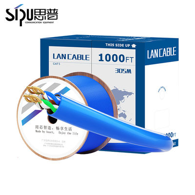 quality Cat5e 1000ft UTP FTP SFTP rame puro 24AWG Network Ethernet LAN cable factory